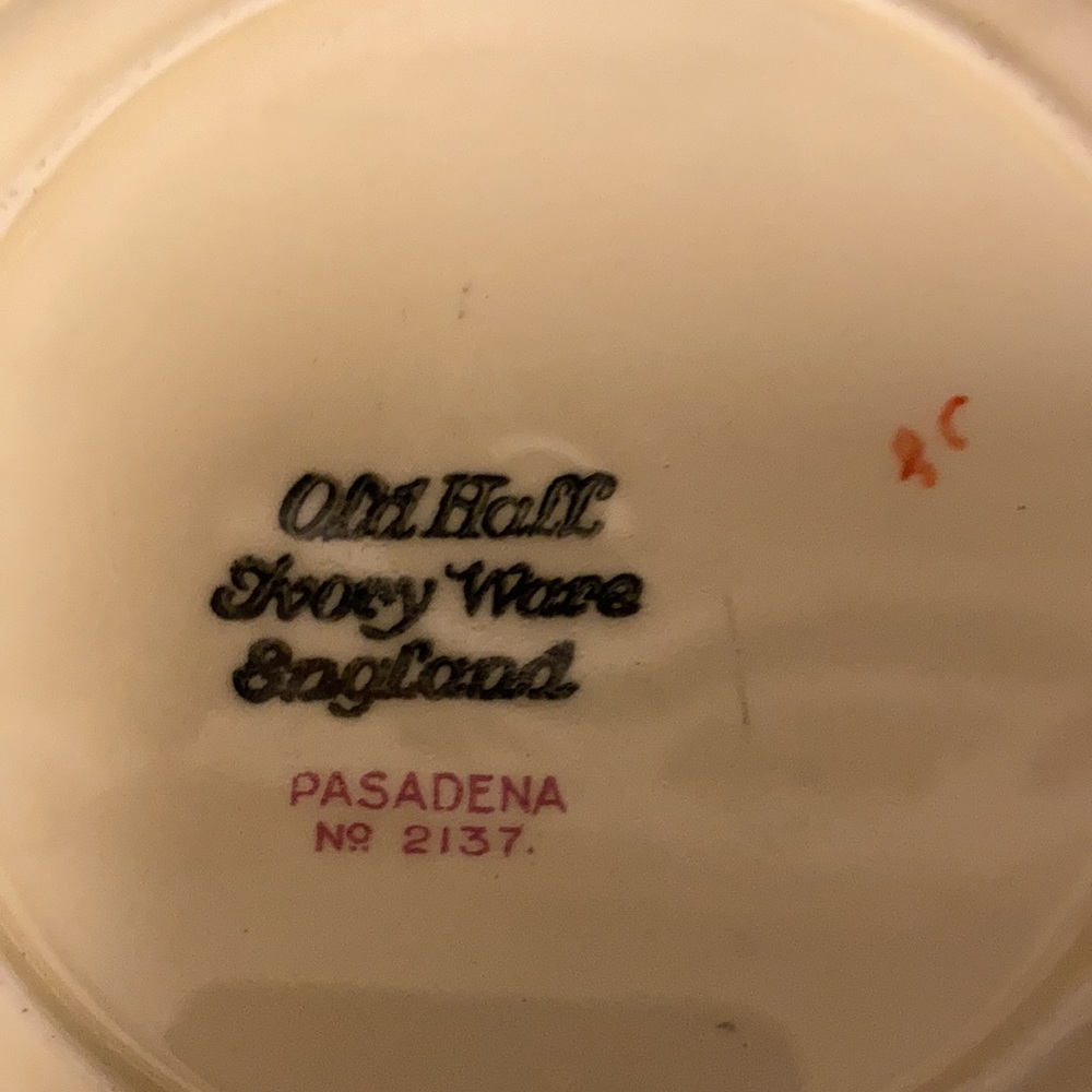 Vintage and rare Old Hall ivory ware, Pasadena replacement plates. - Picture 4 of 5